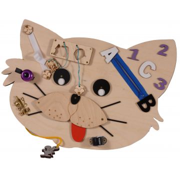 Tablă de lemn Montessori - Moni Toys - Pisică