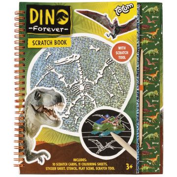 Totum Creative Kit - Scratchbook cu dinozauri