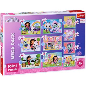 Trefl Puzzle 10 în 1 - În lumea lui Gabby