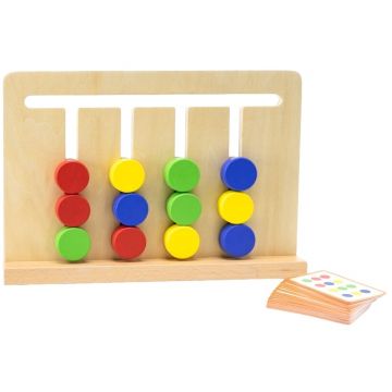 Un joc de puzzle Viga Toys - Sortarea culorilor și a formelor geometrice