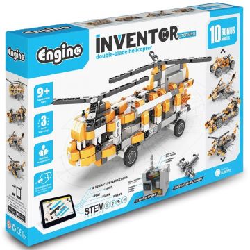 Constructor 10 în 1 Engino Creative - Elicopter cu motor electric