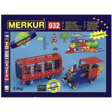 Constructor de metal 10 in 1  Merkur - Locomotive, 300 piese
