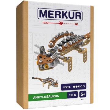 Constructor de metal Merkur - Ankylosaurus, 130 piese