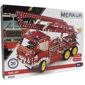 Constructor de metal Merkur - Camion de pompieri, 740 piese