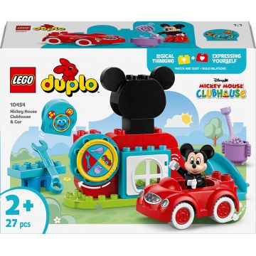 Constructor LEGO Duplo - Clubhouse și mașină Mickey Mouse (10454)