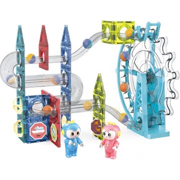 Constructor magnetic pentru copii Sonne - Dorfi,cu sunet, 80 piese