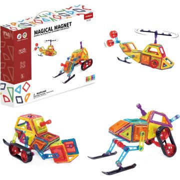 Constructor magnetic pentru copii  Sonne - Omega, 72 piese