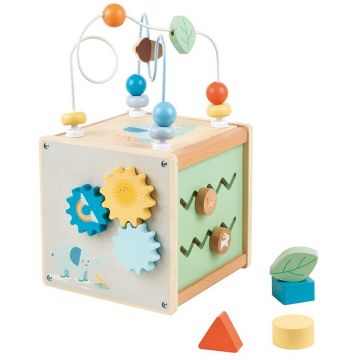 Cub didactic din lemn Lelin - Pădure magică