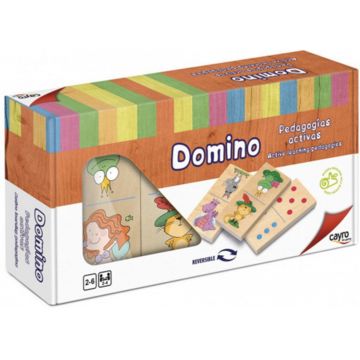 Domino pentru copii Cayro - Cu două fețe, 28 piese