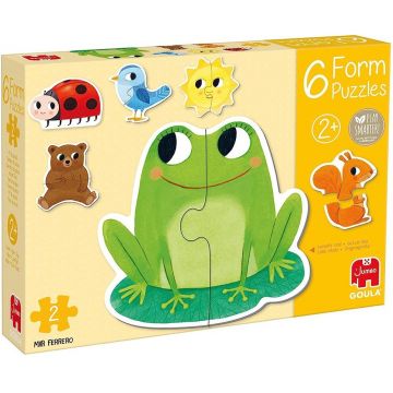 Goula - Set puzzle cu animale pentru copii, 6 piese
