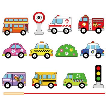 Joc cu coarde din lemn Viga - Vehicule