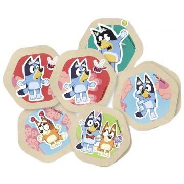 Joc de memorie din lemn Micki - Bluey, 38 piese