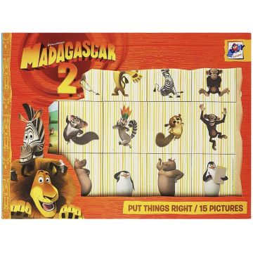 Joc puzzle din lemn Woodyland - Madagascar 2