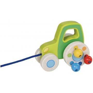 Jucărie pentru tragere din lemn  Goki - Tractor