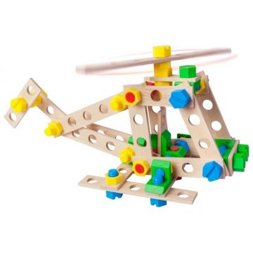 Kit de construcție din lemn 3 în 1  Alexander - Elicopter, 80 piese