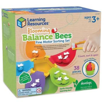 Kit de sortare și echilibrare Learning Resources - Floare cu albine, 38 piese