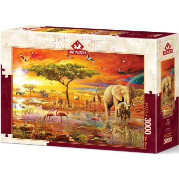 Puzzle Art Puzzle din 3000 de piese - Safari în Africa