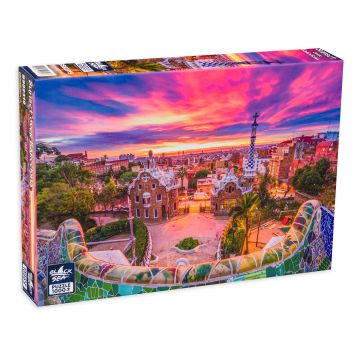 Puzzle Black Sea din 1000 de piese - Apus peste Barcelona