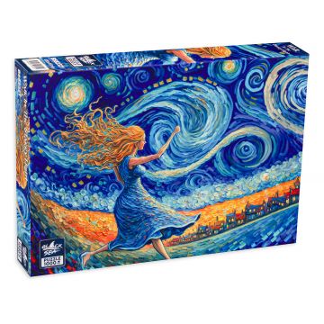 Puzzle Black Sea din 1000 de piese - Plimbare în noaptea stelară