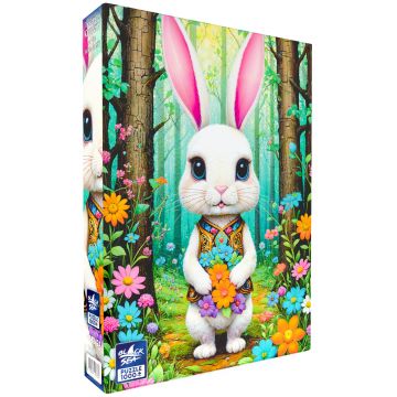 Puzzle  Black Sea din  1000 piese - Regatul colorat al iepurelui alb
