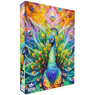 Puzzle  Black Sea din  1000 piese - Splendoarea păunului