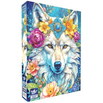 Puzzle Black Sea din 500 de piese - Printre flori: Lupul