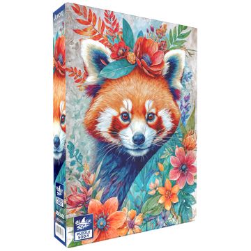 Puzzle Black Sea din 500 de piese - Printre flori: Red Panda
