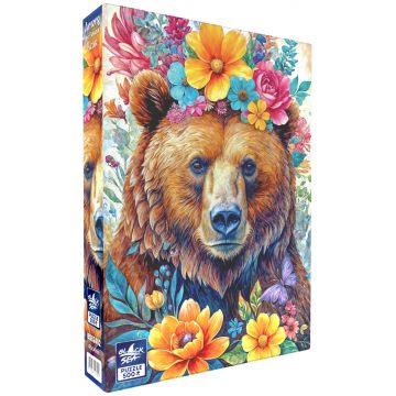 Puzzle Black Sea din 500 de piese - Printre flori: ursul