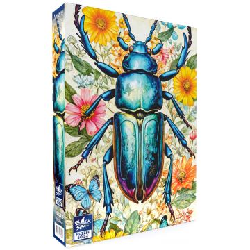 Puzzle  Black Sea din  500 piese - Printre flori: Gândacul