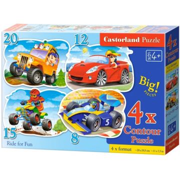 Puzzle Castorland 4 în 1 - Competiție amuzantă