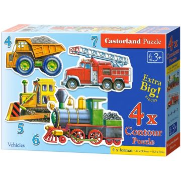 Puzzle Castorland 4 în 1 - Echipamente de construcție