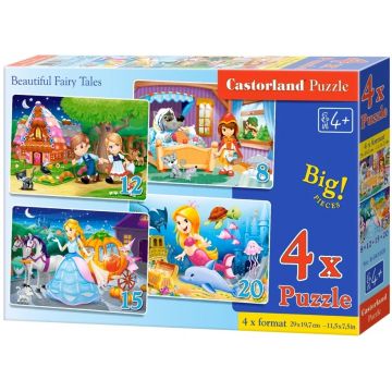 Puzzle Castorland 4 în 1 - Povești frumoase