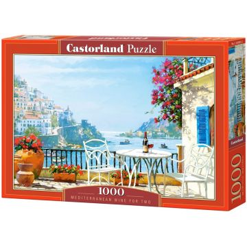 Puzzle Castorland din 1000 de piese - Vin mediteranean pentru doi