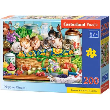Puzzle Castorland din 200 de piese - Pisicuțe adormite