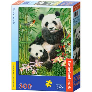 Puzzle Castorland din 300 de piese - Pandele se hrănesc
