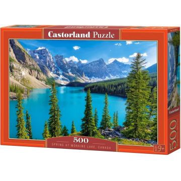 Puzzle Castorland din 500 de piese - Primăvară în Lacul Moraine, Canada