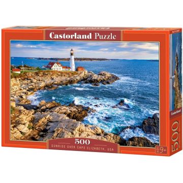 Puzzle Castorland din 500 de piese - Răsărit de soare peste Cape Elizabeth (EliSabeth)