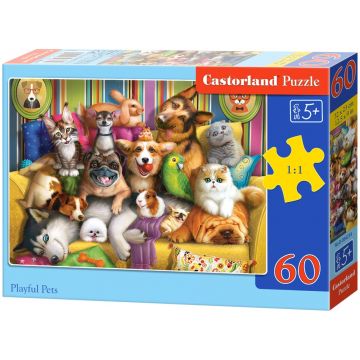 Puzzle Castorland din 60 de piese - Prieteni jucăuși