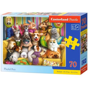 Puzzle Castorland din 70 de piese - Prieteni jucăuși