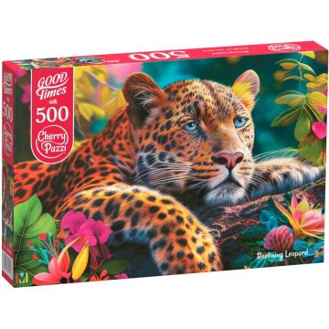 Puzzle Cherry Pazzi din 500 de piese - Leopardul culcat