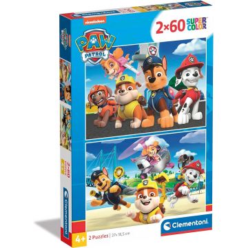 Puzzle Clementoni din 2 x 60 de piese - Patrula de câini