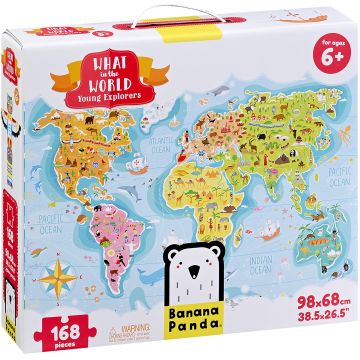 Puzzle de podea Banana Panda din 168 de piese - Cercetători tineri