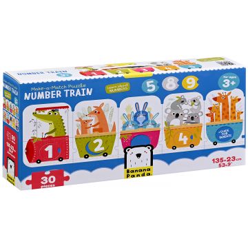 Puzzle de podea Banana Panda din 30 de piese - Tren cu cifre