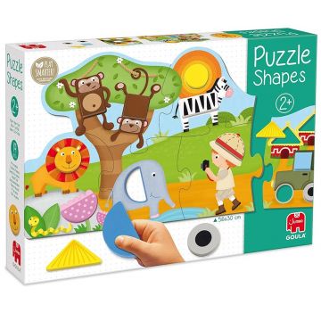 Puzzle din lemn cu forme Goula - Safari
