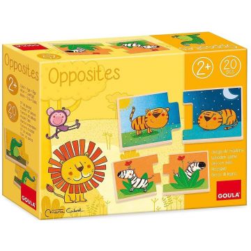 Puzzle din lemn Goula - Opuse cu Leo Leul