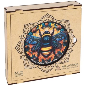 Puzzle din lemn  Milliwood de la  206 piese - Mandala, Abundență (Mărimea M)