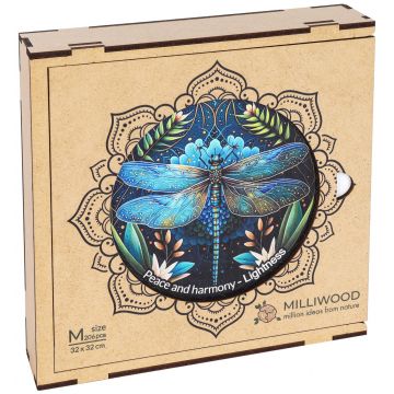 Puzzle din lemn  Milliwood de la  206 piese - Mandala, ușurință (Mărimea M)