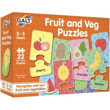 Puzzle educațional Galt - Fructe și legume