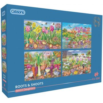 Puzzle Gibsons 4 în 1 - Rădăcini și culori