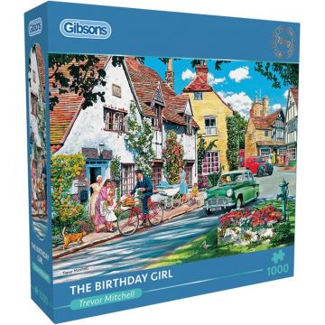 Puzzle Gibsons din 1000 de piese - Fata care are ziua de naștere